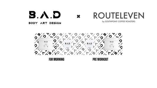 B.A.D(Body Art Design)×ROUTELEVEN bySOUTHPOINTCOFFEEROASTERSがトレーニングに効果的なコーヒーを作りました。